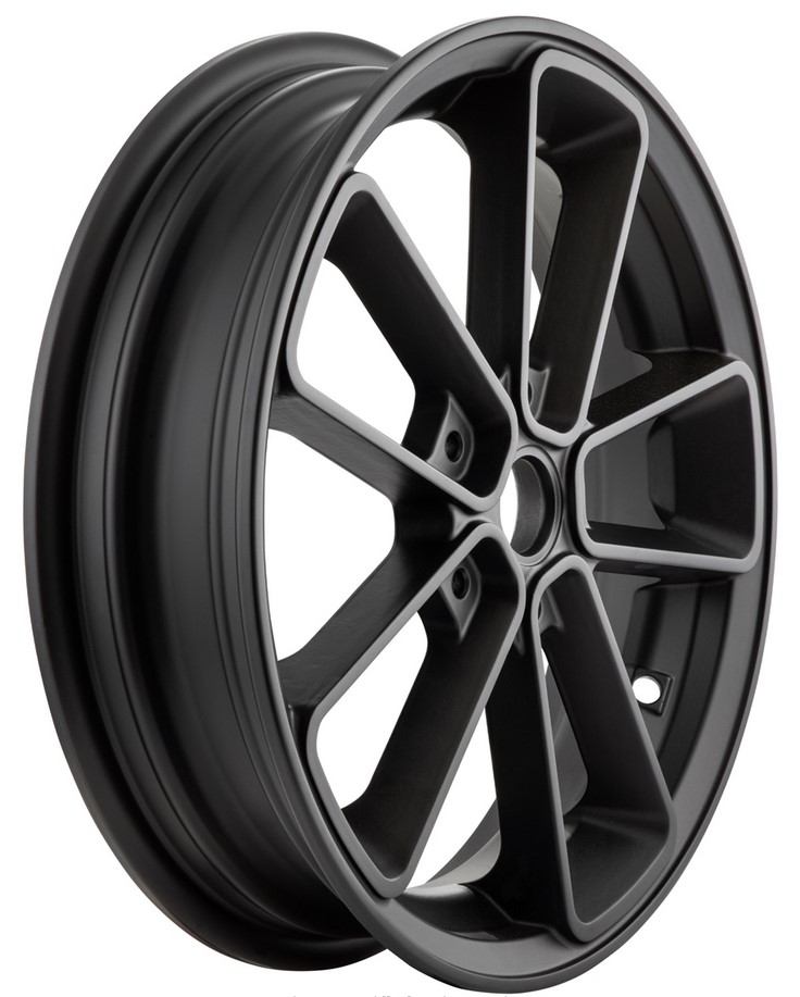 Cerchio anteriore/posteriore 13” per Vespa GTS/​GTS Super/​GTV/​GT 60/​GT/​GT L 125-300ccm, nero opaco