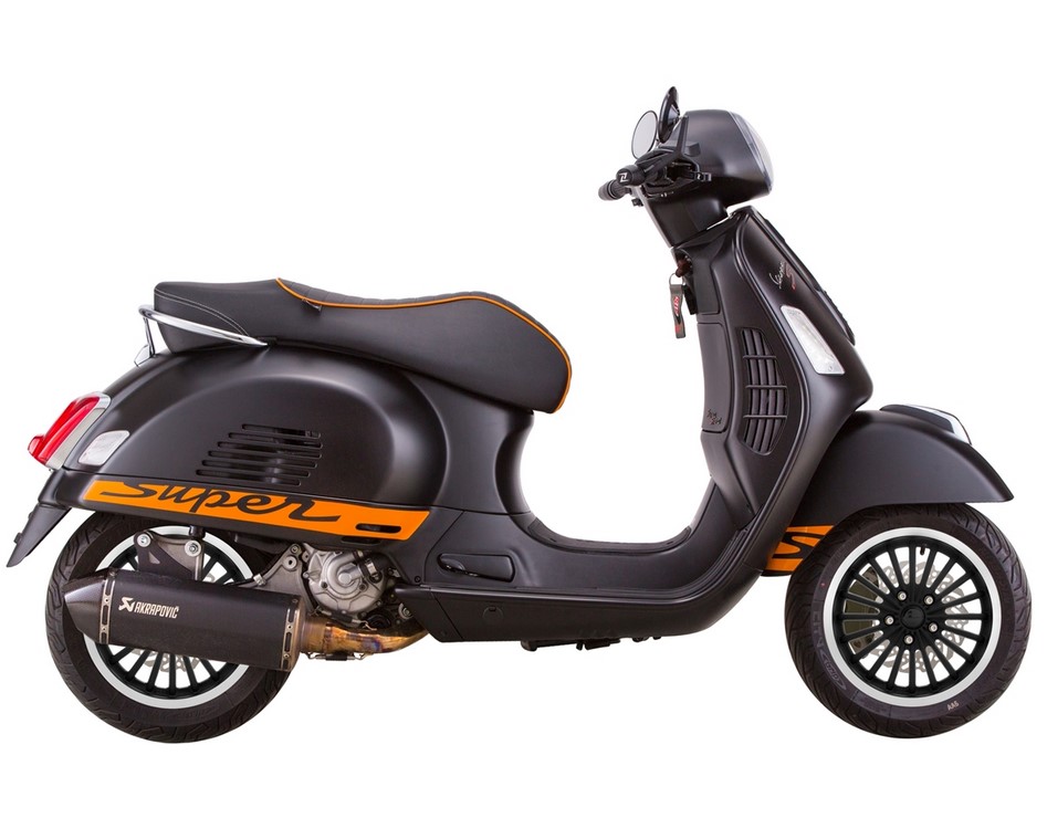 Cerchio anteriore/posteriore per Vespa GTS/​GTS Super/​GTV/​GT 125-300ccm, nero con bordo lucido