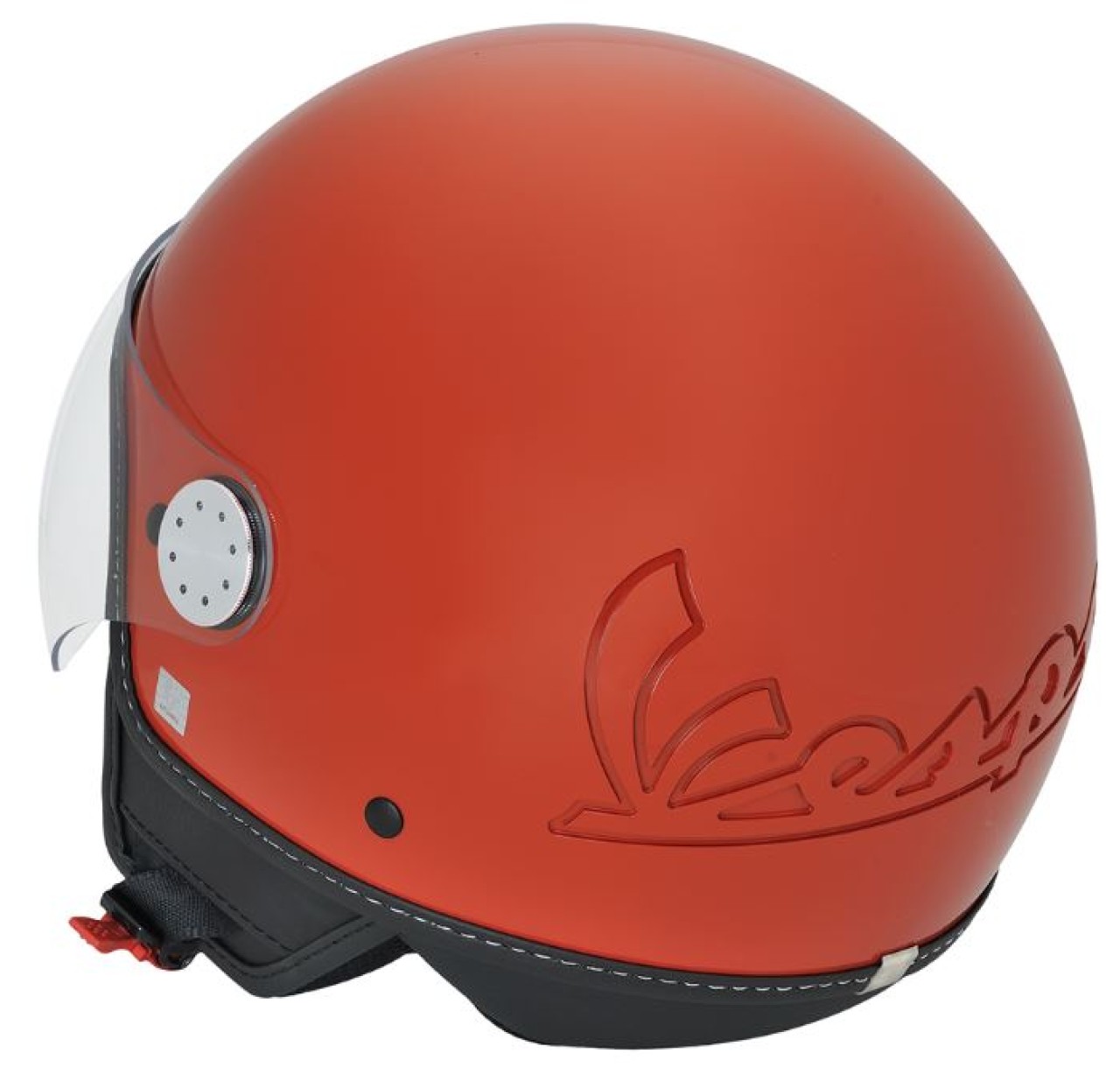 Casco Vespa jet, Vespa Visor LangHe, arancio mattone/arancio impulsivo (A11)