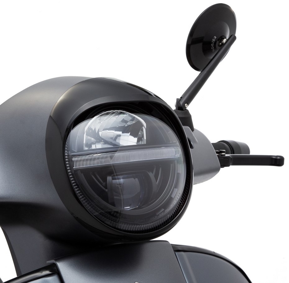 Anello faro per Vespa GTS/​GTS Super/​GT/​GT L 125-300ccm, nero lucido
