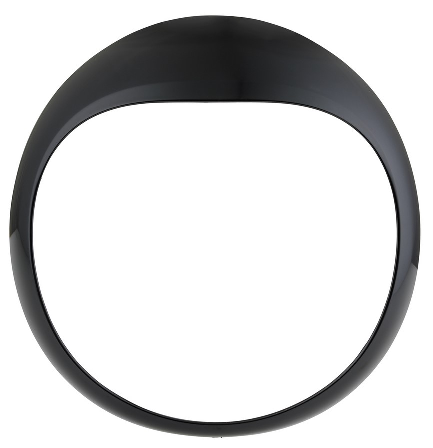 Anello faro per Vespa GTS/​GTS Super/​GT/​GT L 125-300ccm, nero lucido