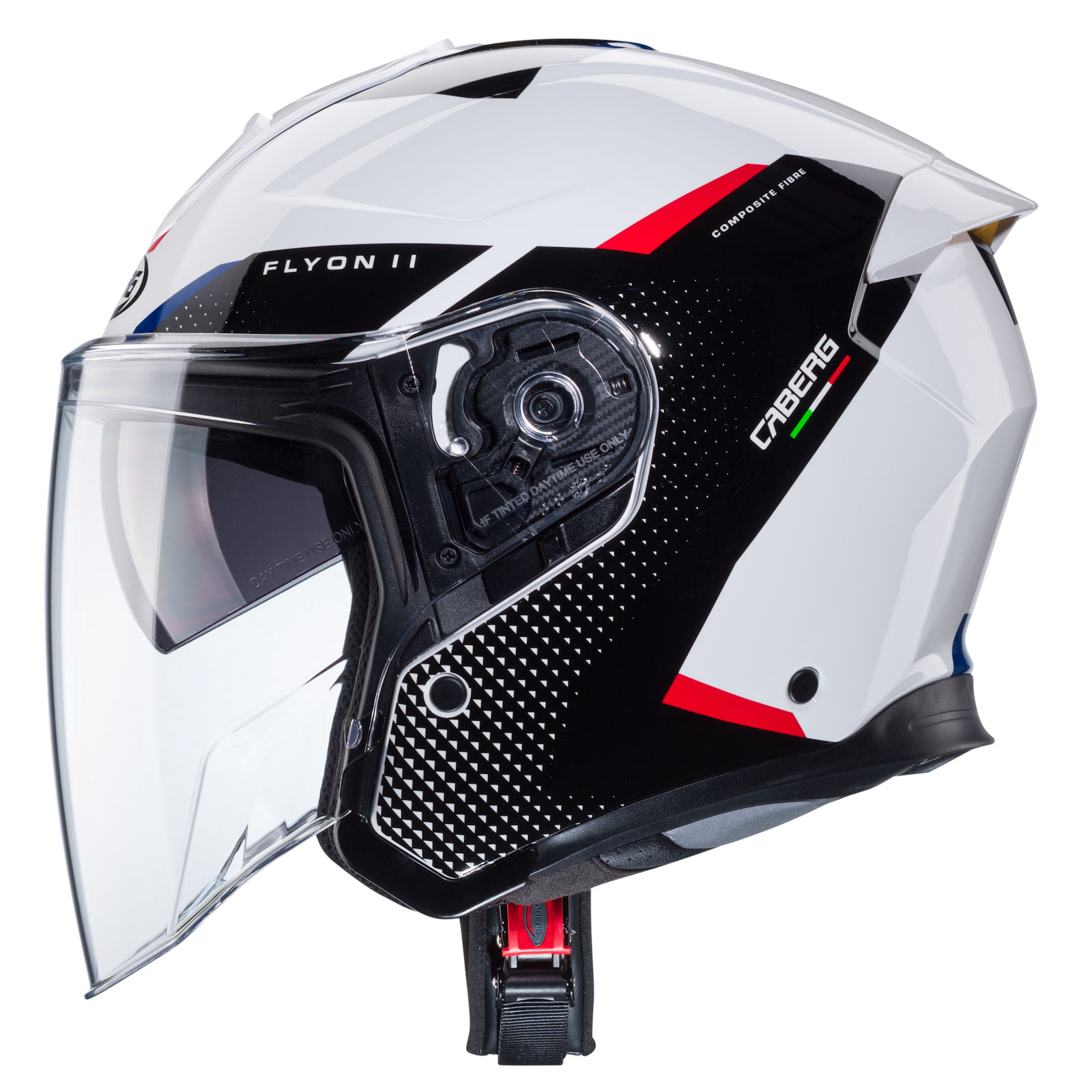 Caberg casco Flyon II Boss bianco/nero-rosso-blu
