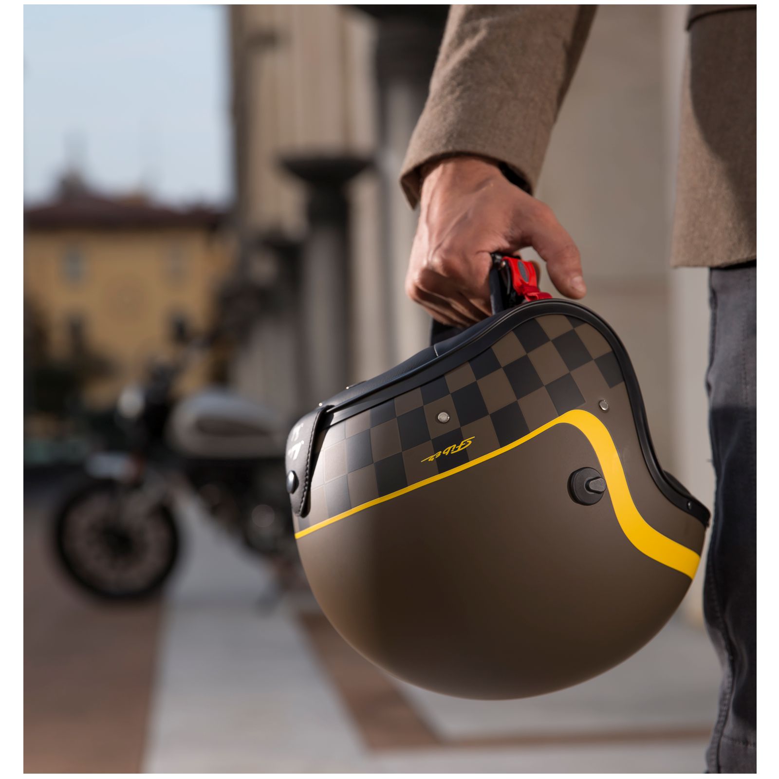 Casco Caberg Freeride Formula, marrone opaco/giallo senape