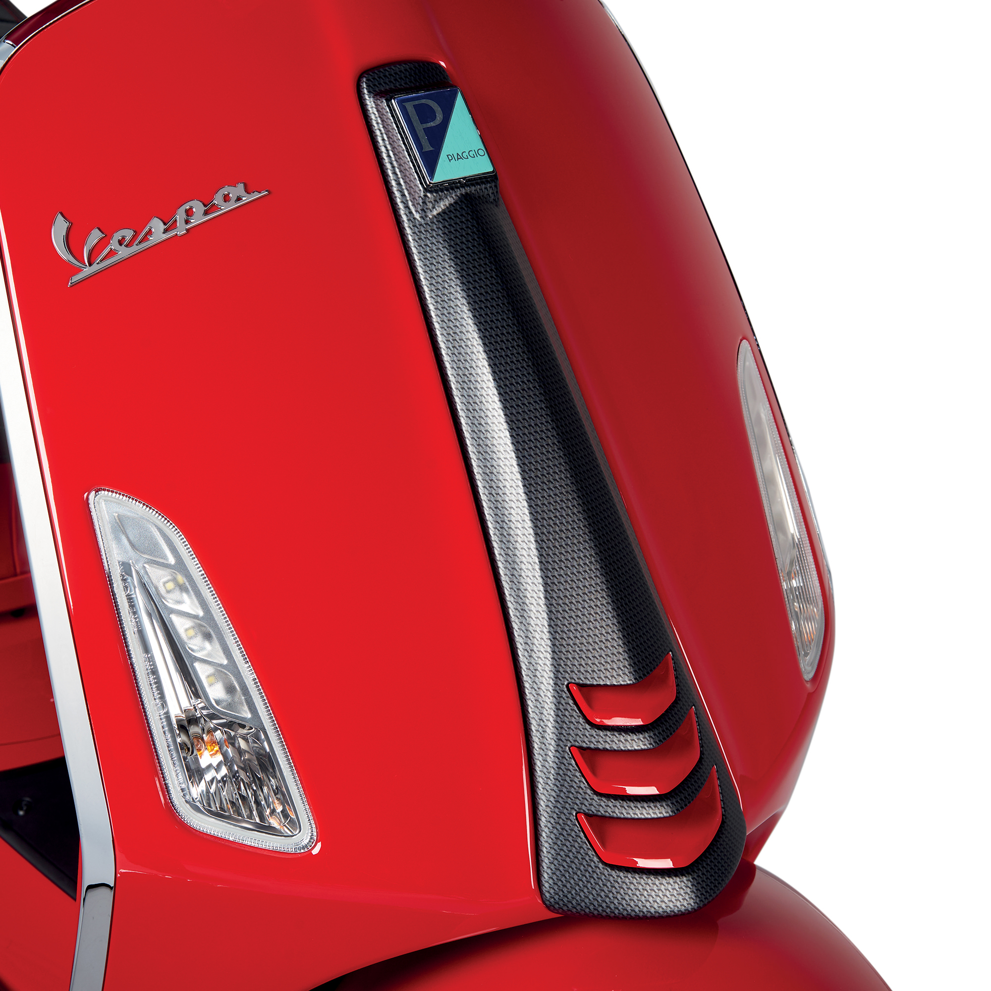Copertura scudo anteriore (a cascata) in carbon look per Vespa Sprint