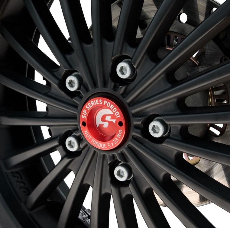 Tappo parapolvere 12" cerchio anteriore per Vespa GTS/​GTS Super/​GTV/​GT 125-300ccm, rosso