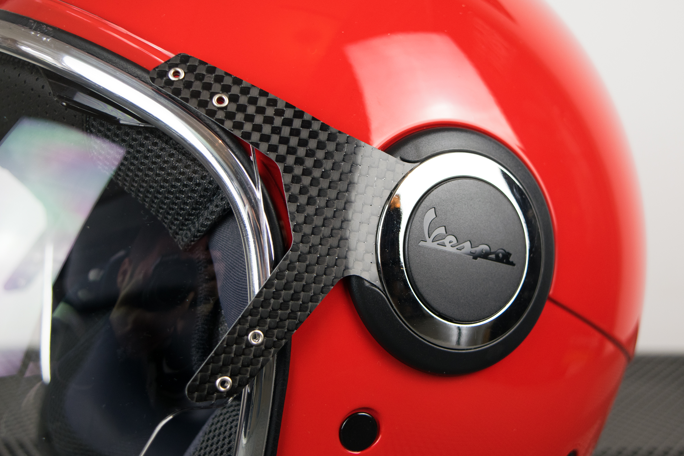 Casco Vespa Jet VJ rosso