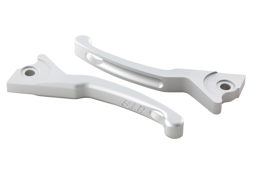 Set leve freno sportive Shorty per Vespa, destra e sinistra, argento opaco