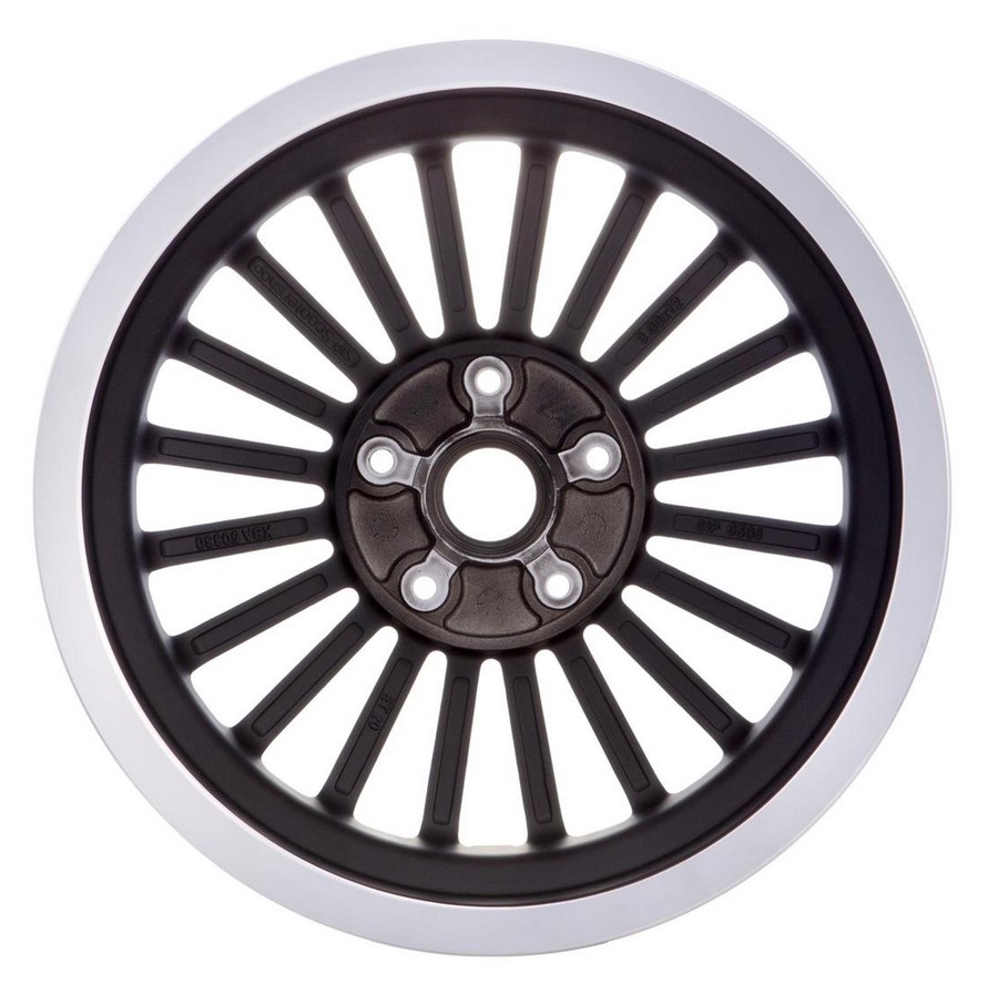 Cerchio anteriore/posteriore per Vespa GTS/​GTS Super/​GTV/​GT 125-300ccm, nero con bordo lucido