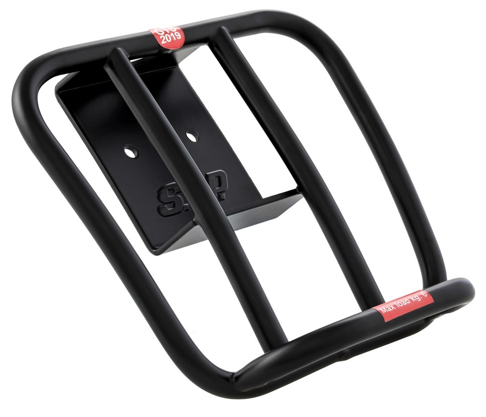 Portapacchi posteriore anni '70 per Vespa GTS /​ GTS Super HPE 125-300 ('19-), nero opaco