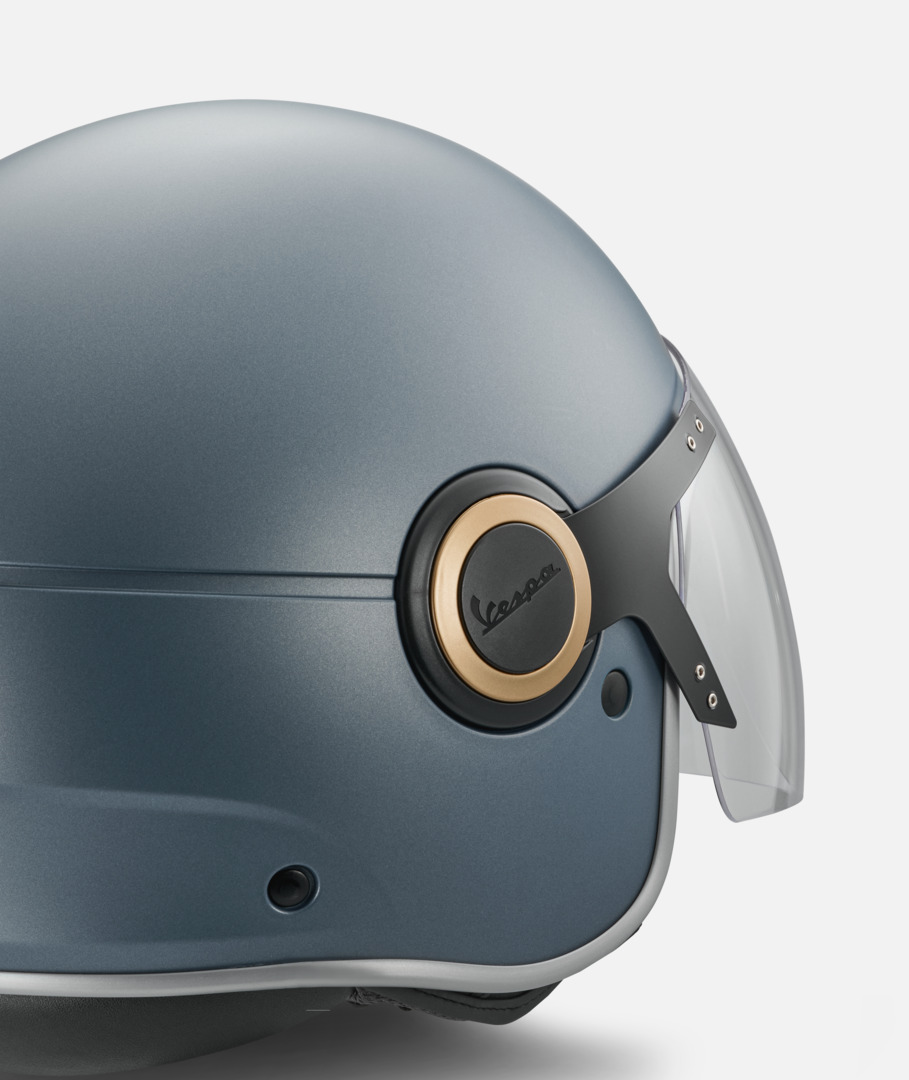 Casco jet Vespa Officina 8 blu opaco