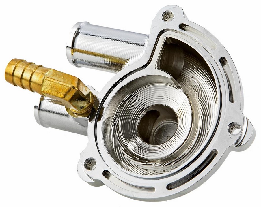 Coperchio pompa acqua per Vespa GTS/​GTS Super/​GTV/​GT 60/​GT/​GT L 125-300ccm 4T LC, cromato