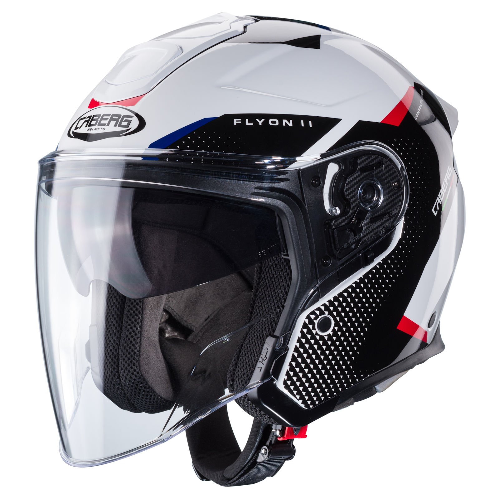 Caberg casco Flyon II Boss bianco/nero-rosso-blu