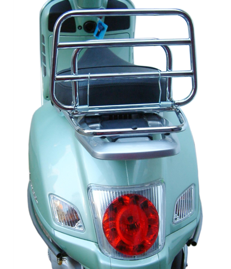 Portapacchi posteriore per Vespa GT /GT L 125/200ccm, pieghevole, cromato
