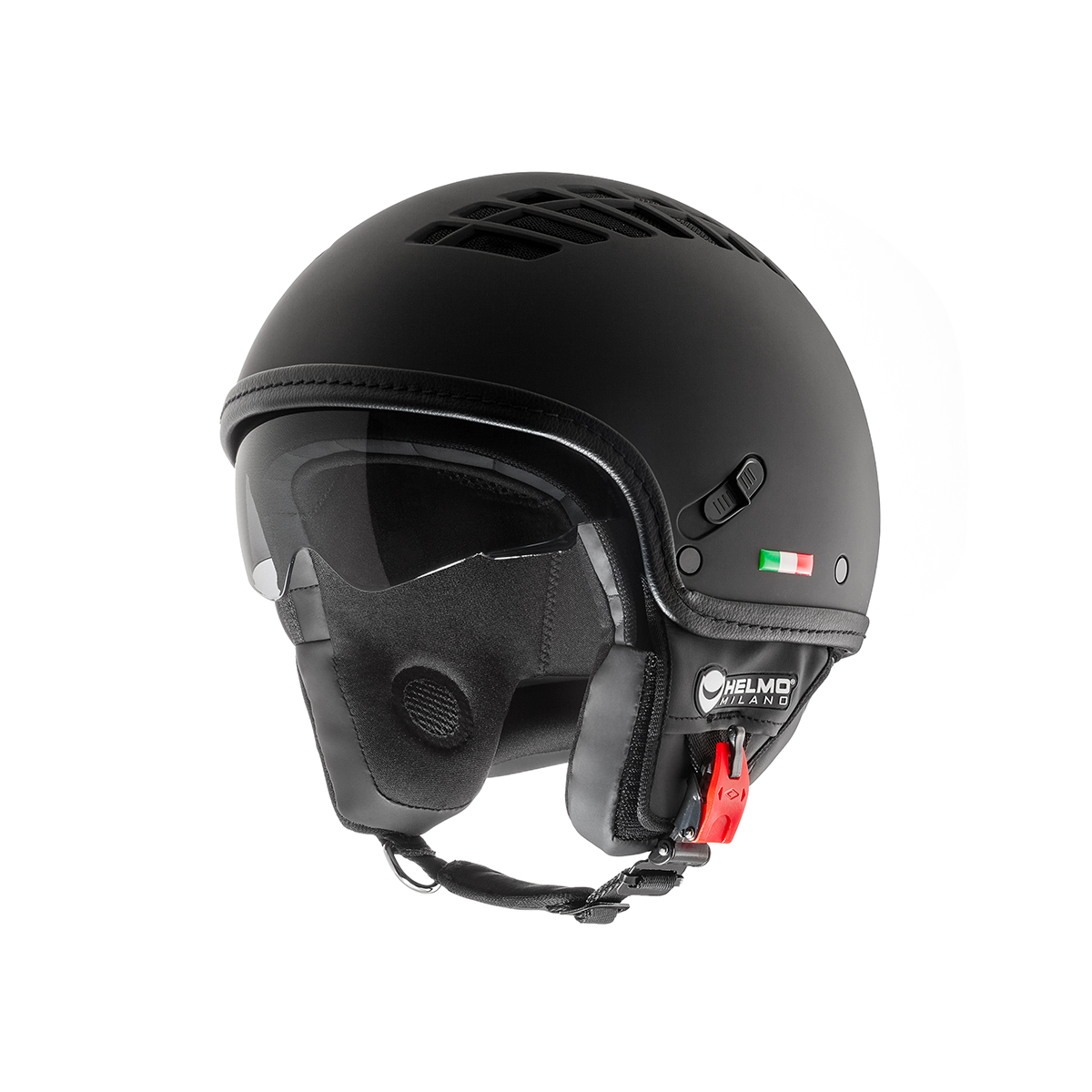 Helmo Milano Demi Jet, ViaColVento, nero, opaco