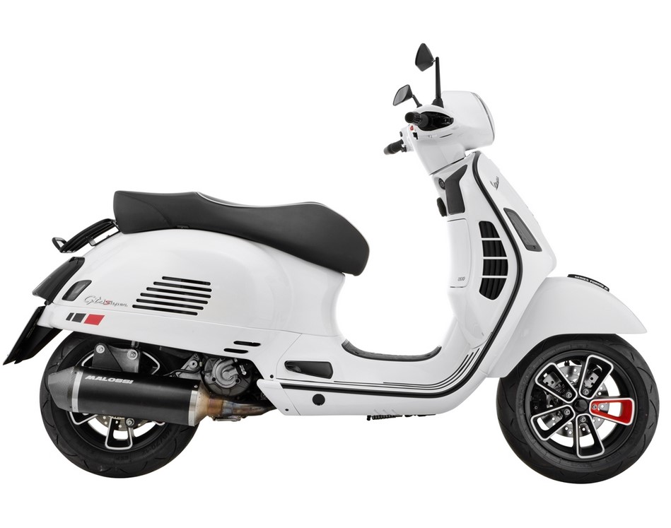 Cerchio anteriore/posteriore 13” per Vespa GTS/​GTS Super/​GTV/​GT 60/​GT/​GT L 125-300ccm, nero opaco/​rosso