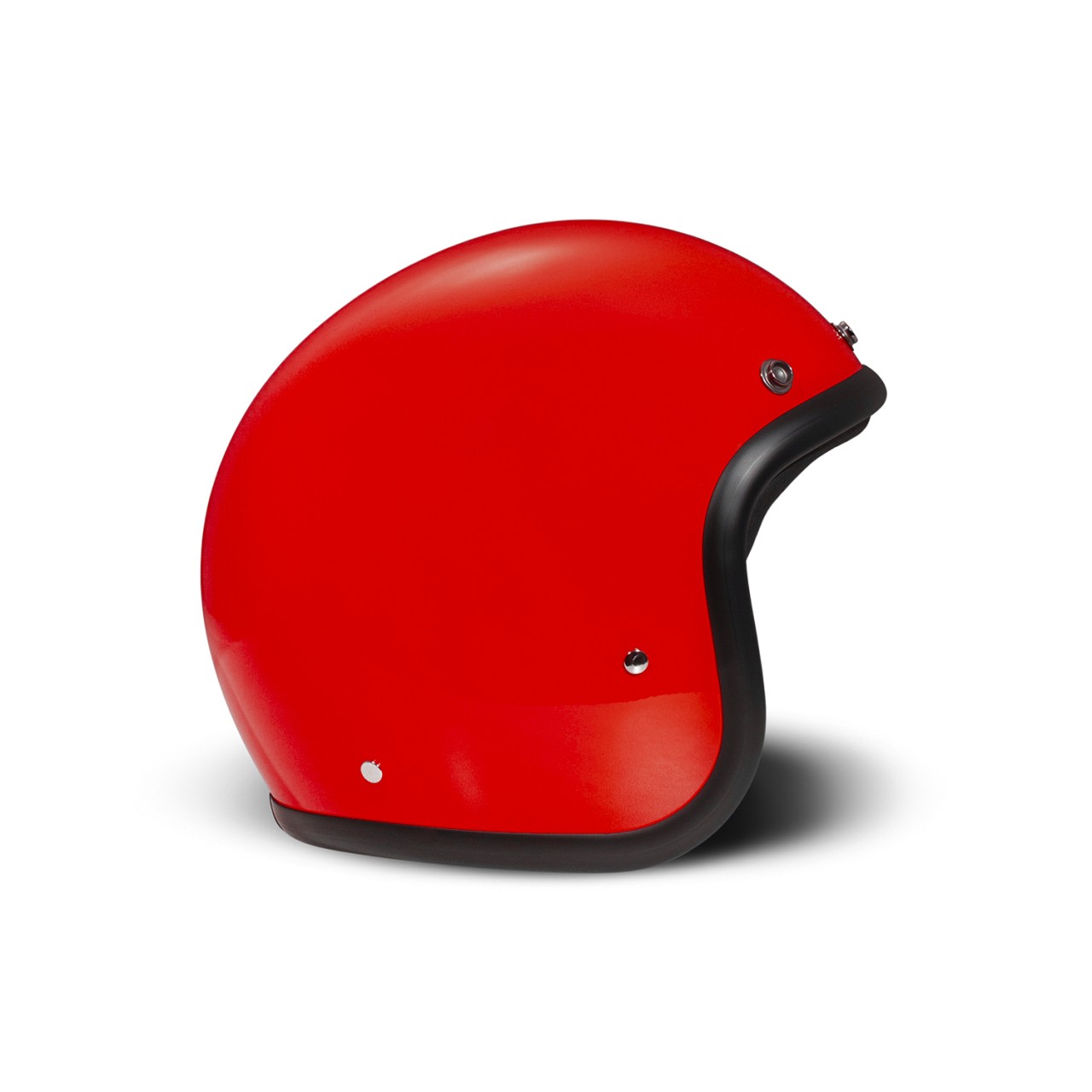 Casco jet DMD Retro, rosso lucido, fibra di vetro, ECE 22.06
