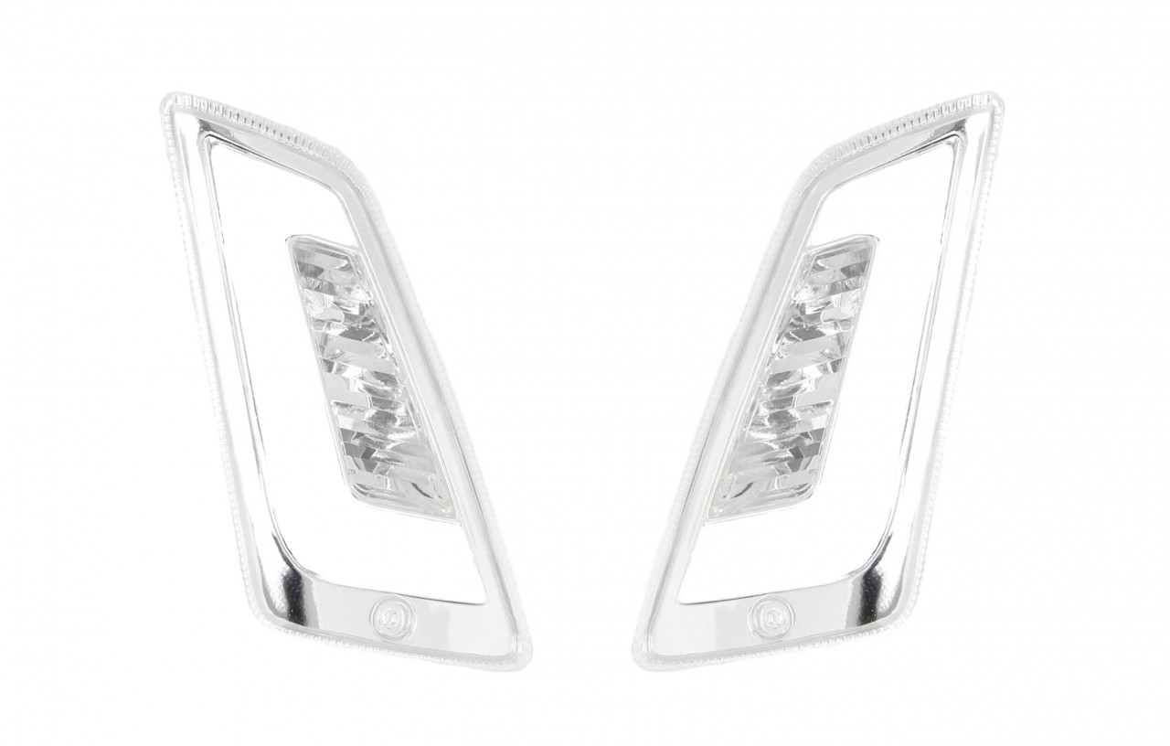 Kit frecce a LED anteriori, trasparenti per Vespa GT, GTL, GTV, GTS 125-300