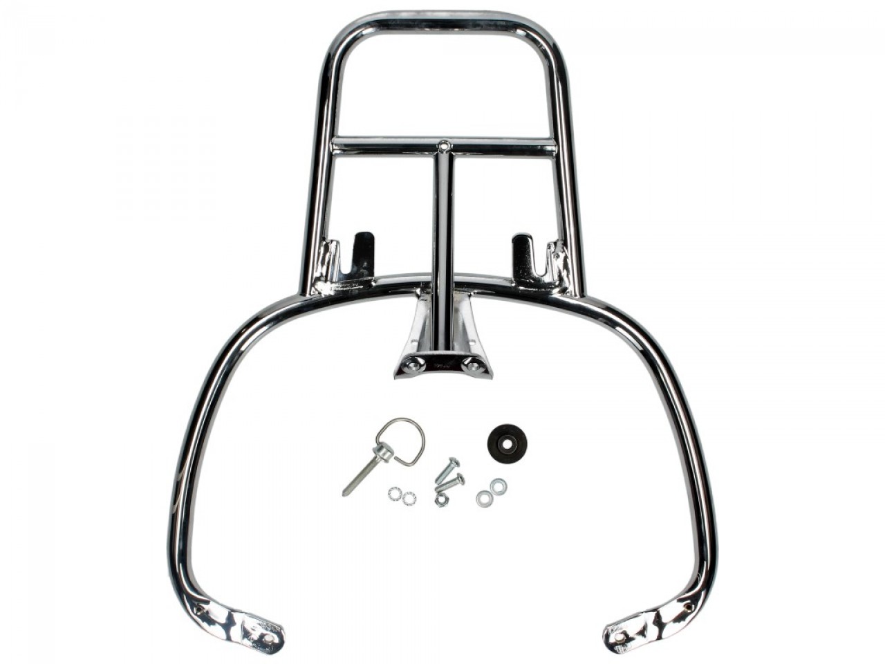 Kit bauletto 32L bianco montebianco (BR/544), cuscino schienale marrone scuro per PIaggio Medley 125 (24-)