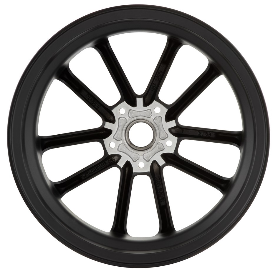 Cerchio anteriore/posteriore 13” per Vespa GTS/​GTS Super/​GTV/​GT 60/​GT/​GT L 125-300ccm, nero opaco