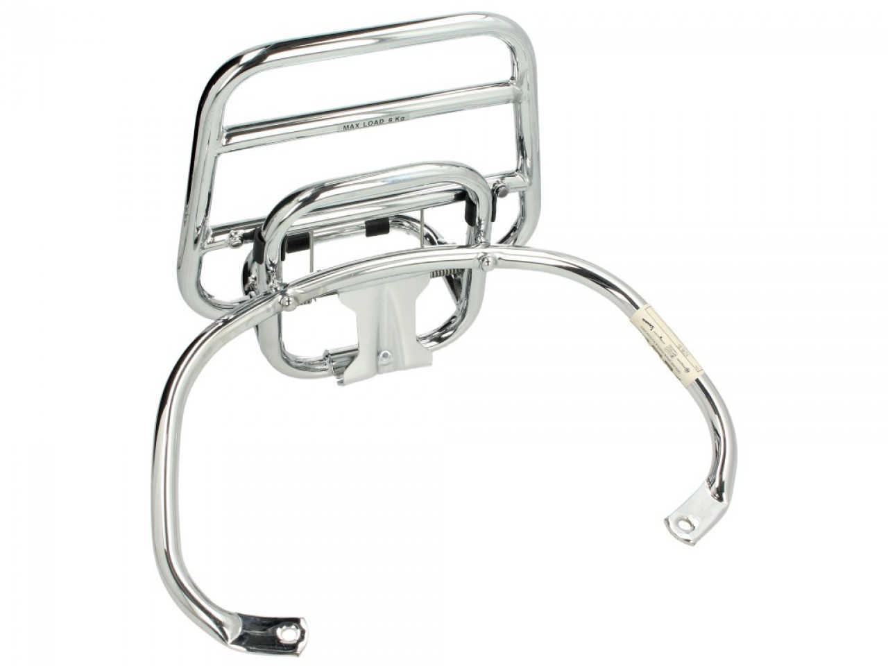 Portapacchi pieghevole originale cromato per bauletto Vespa LX / LXV