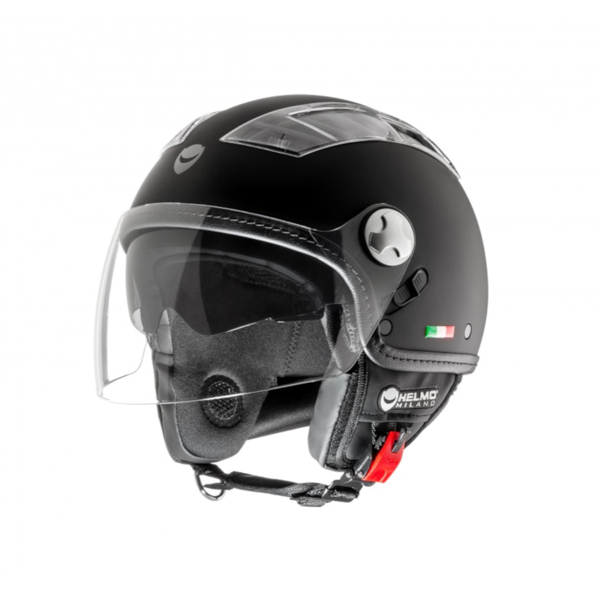 Helmo Milano Demi Jet, Turbine, nero, opaco