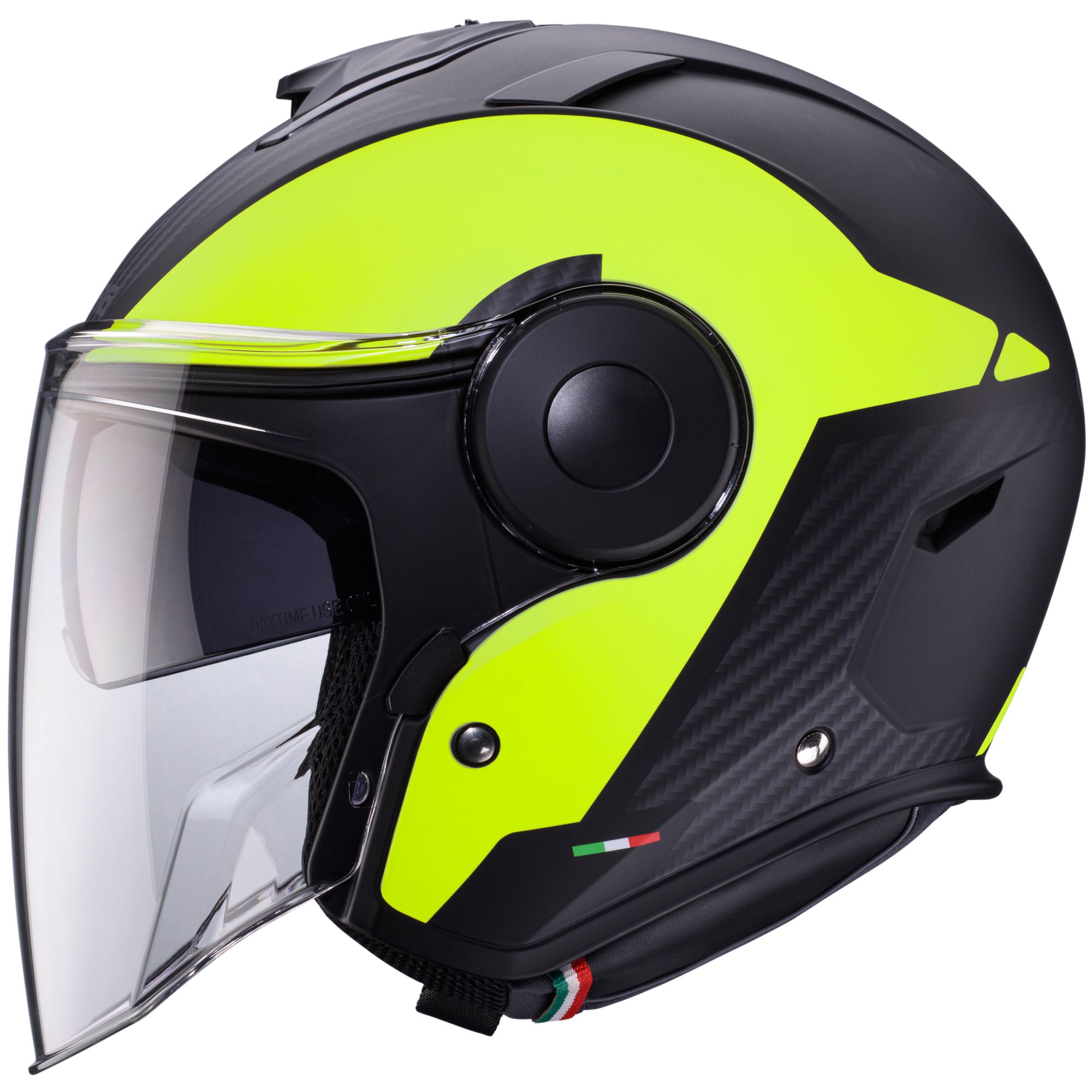 Caberg casco Soho Milano nero opaco/giallo fluo
