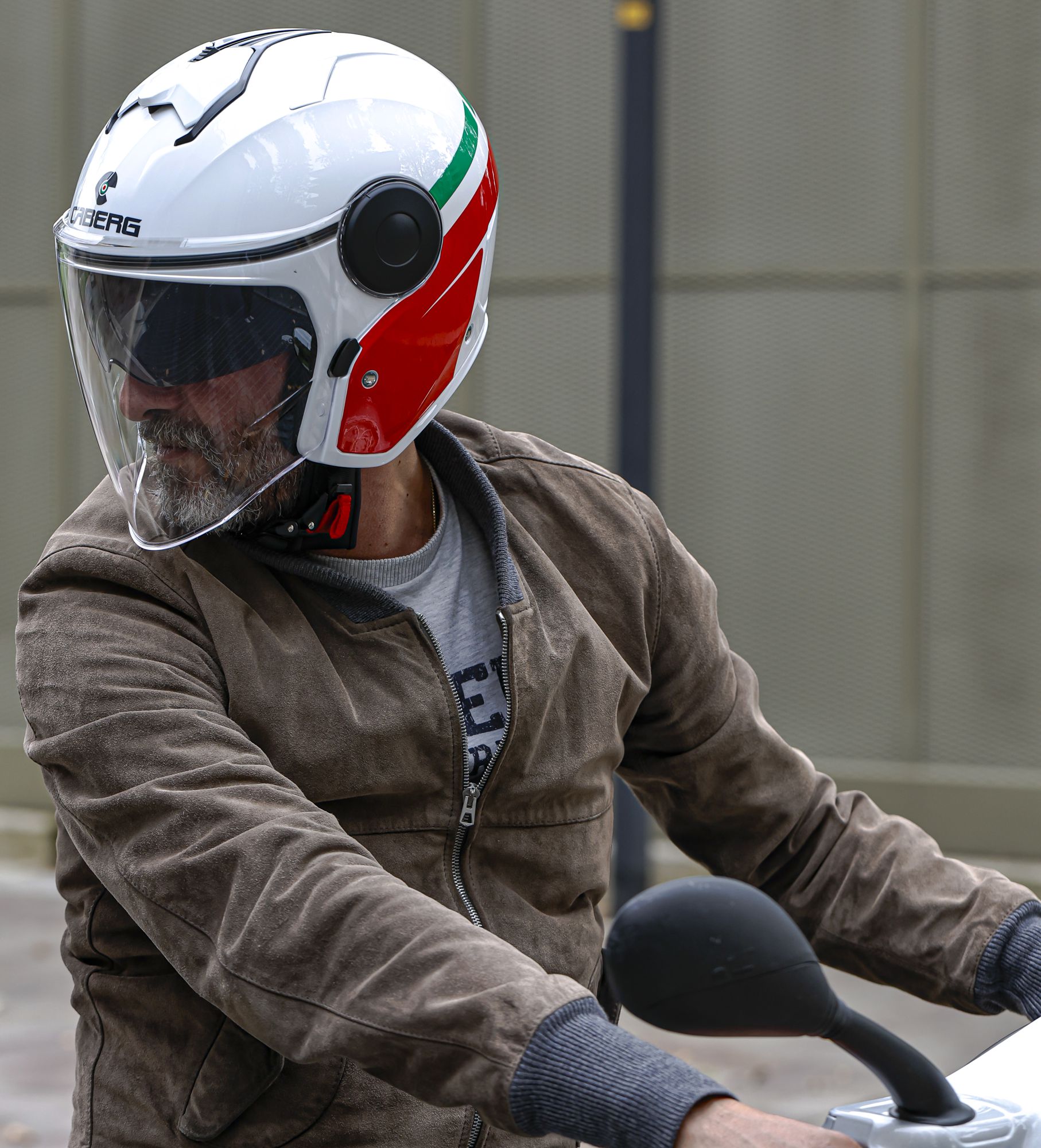 Caberg casco Soho Zephyr Italia bianco/verde-rosso