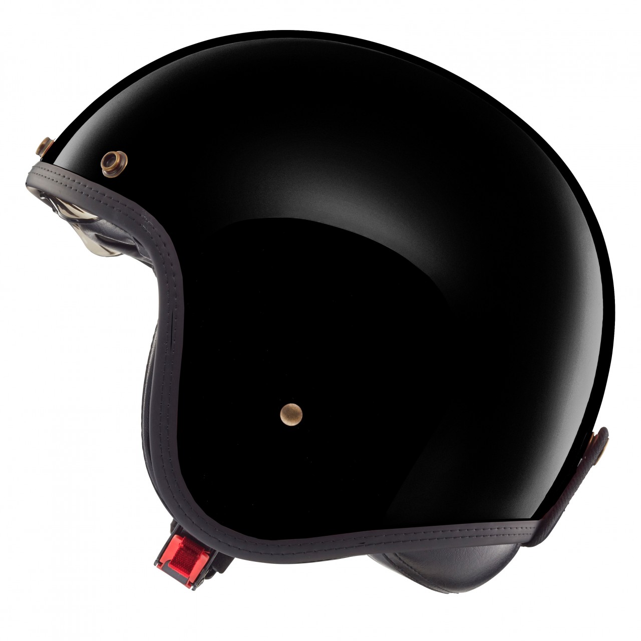 Casco jet Helmo Milano, Audace, nero, lucido