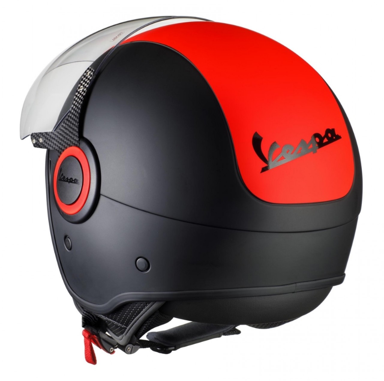 Casco Vespa VJ Fluo rosso fluorescente