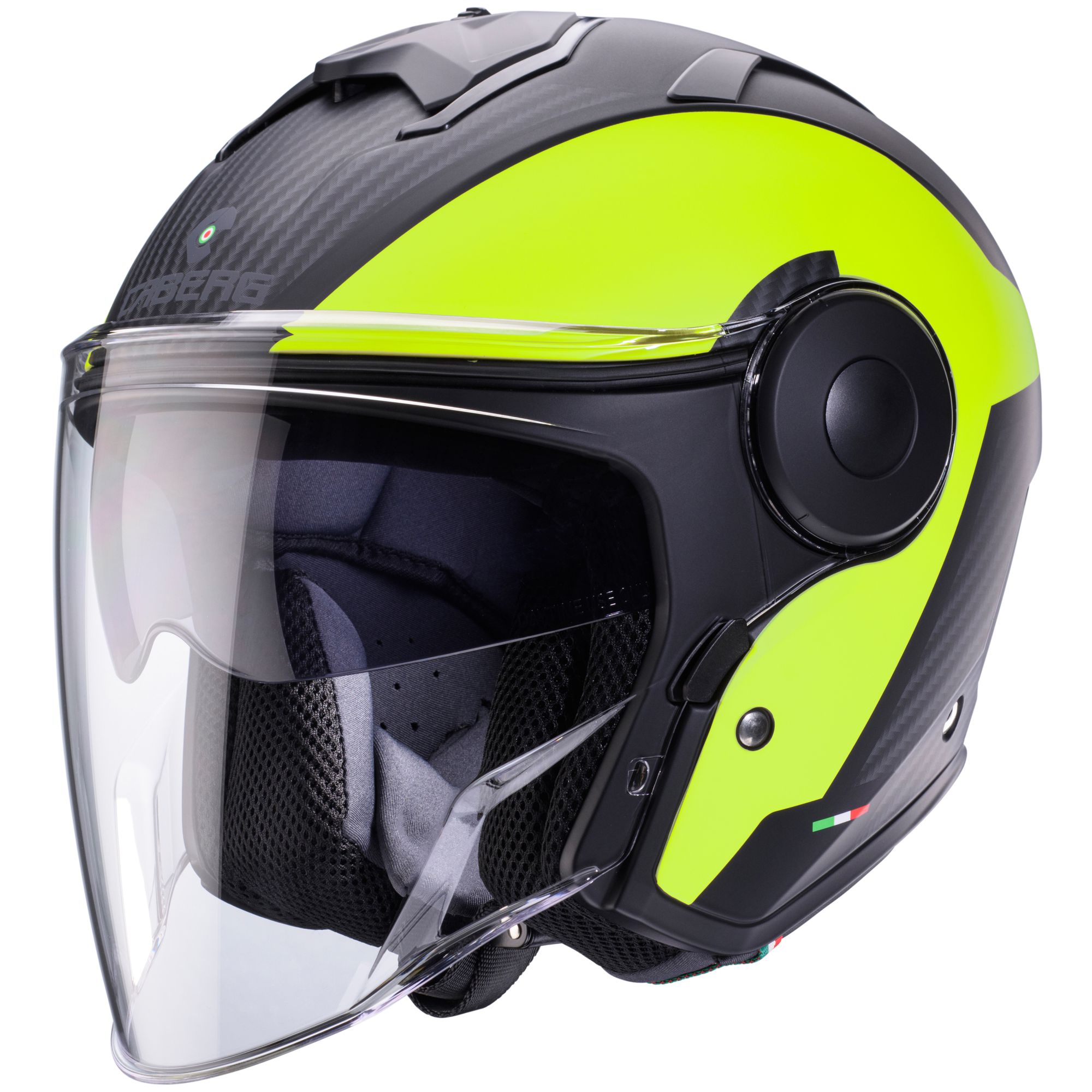 Caberg casco Soho Milano nero opaco/giallo fluo