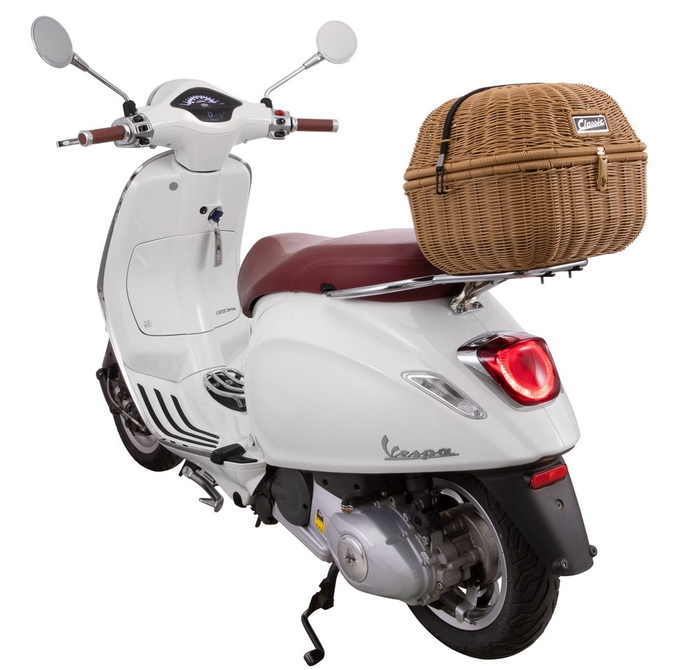 Kit cestino portabagagli classic per Vespa GTS/​GTV/GT60 125-300ccm, marrone