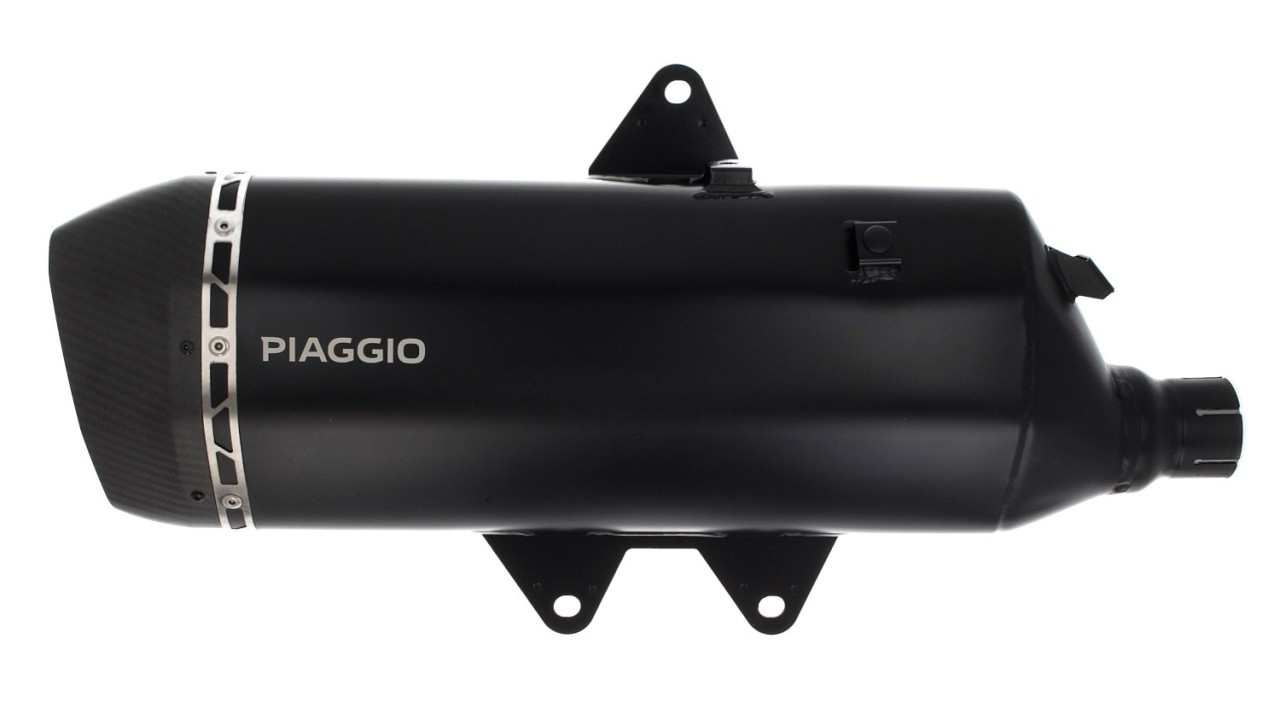 Silenziatore slip-on in acciaio inox nero per Piaggio MP3 HPE 530