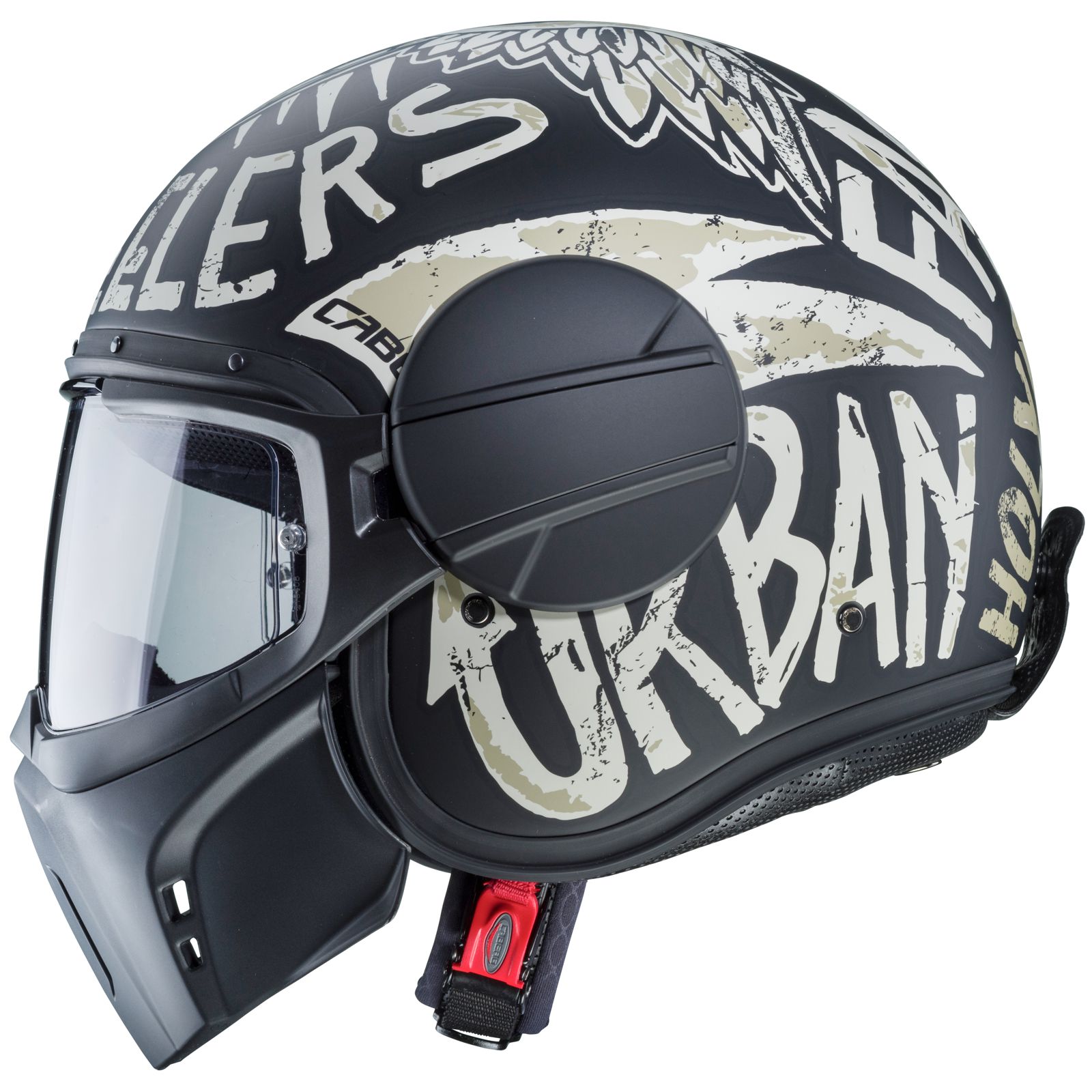 Caberg Casco Ghost Nuke, nero/grigio opaco