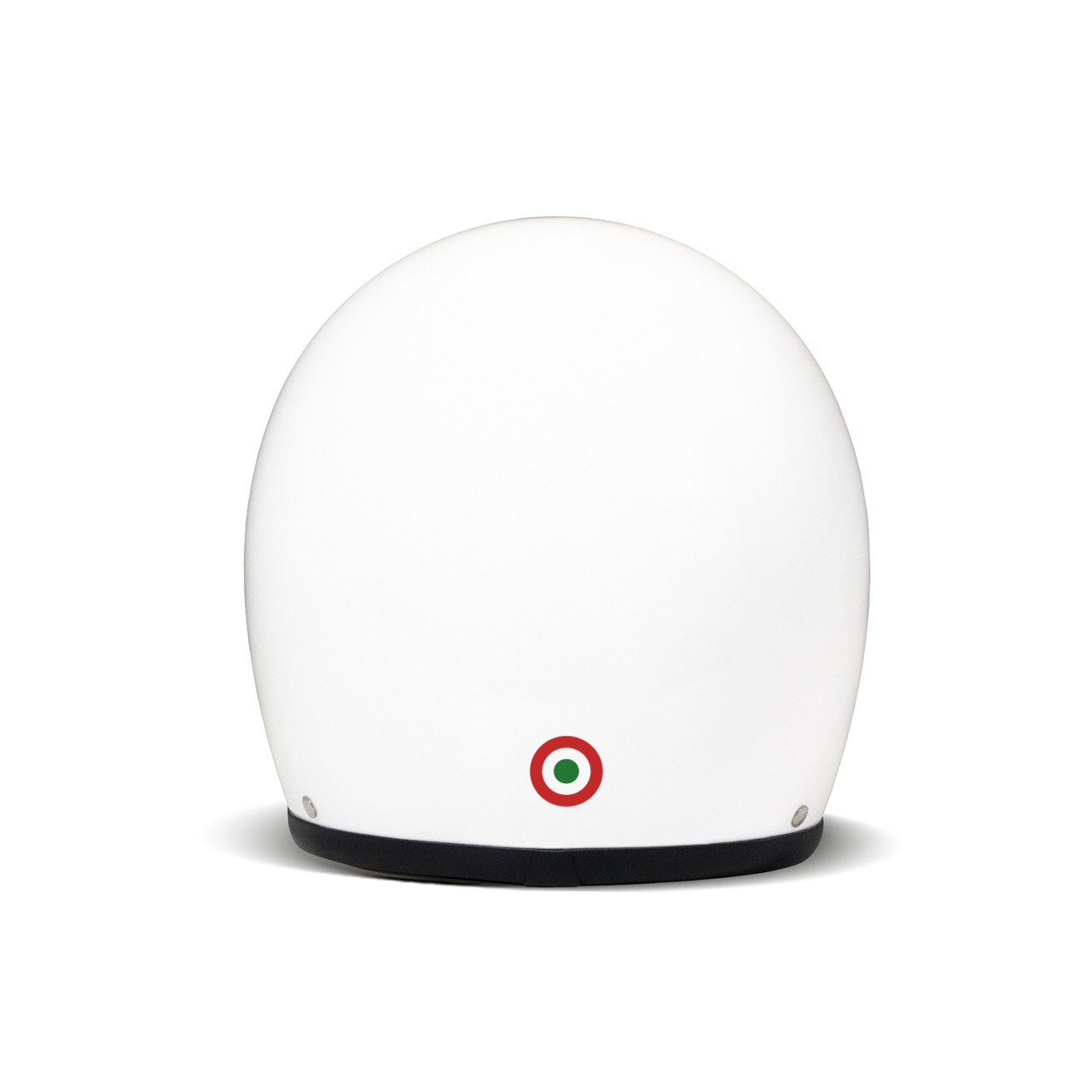 Casco jet DMD Retro, bianco, lucido, Ita White, fibra di vetro, ECE 22.06
