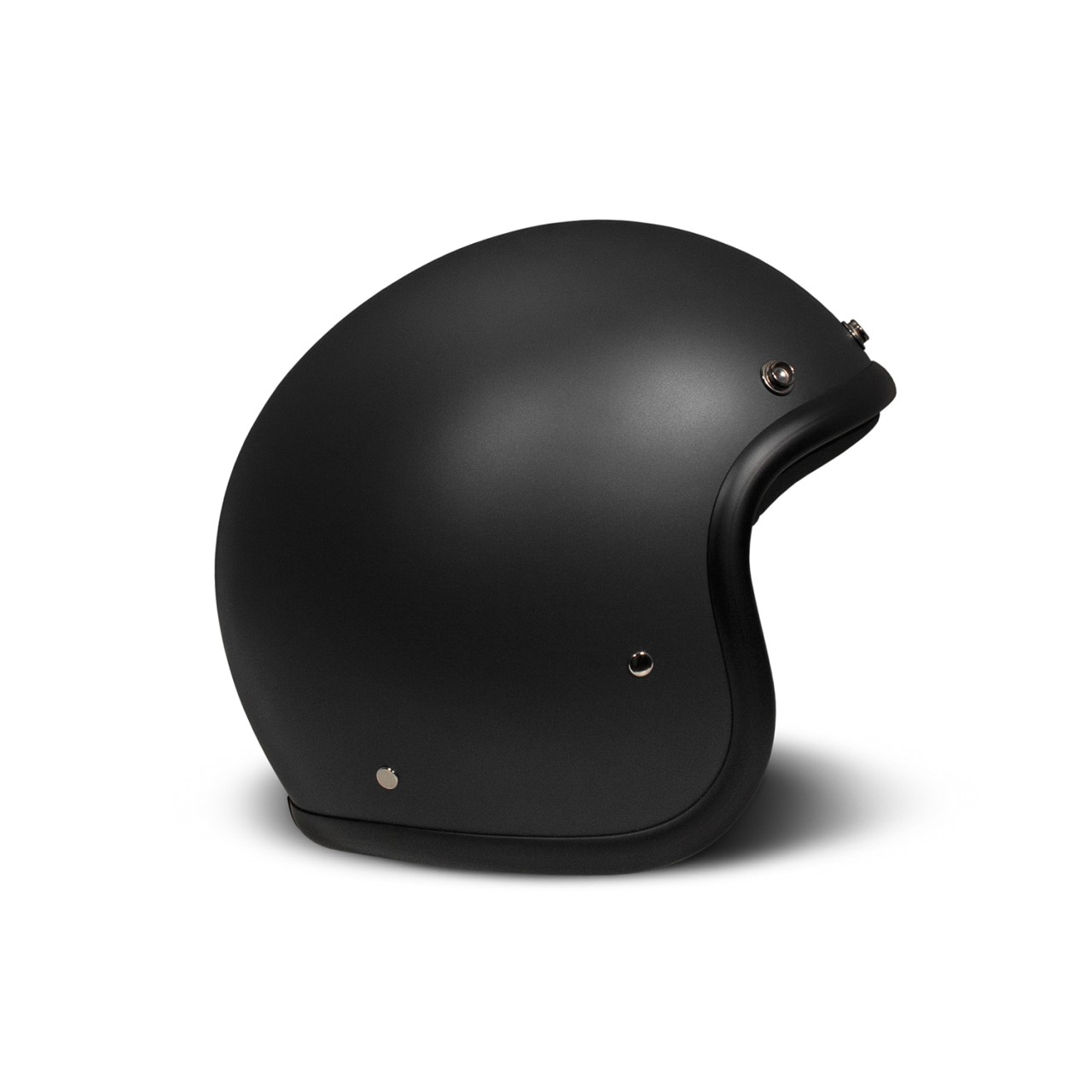 Casco jet DMD Retro, nero opaco, Matt Black, fibra di vetro, ECE 22.06