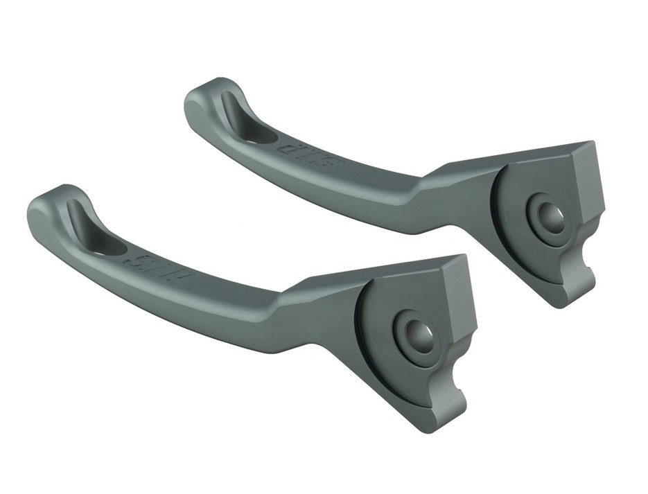 Set leve freno sportive Shorty per Vespa, destra e sinistra, grigio opaco