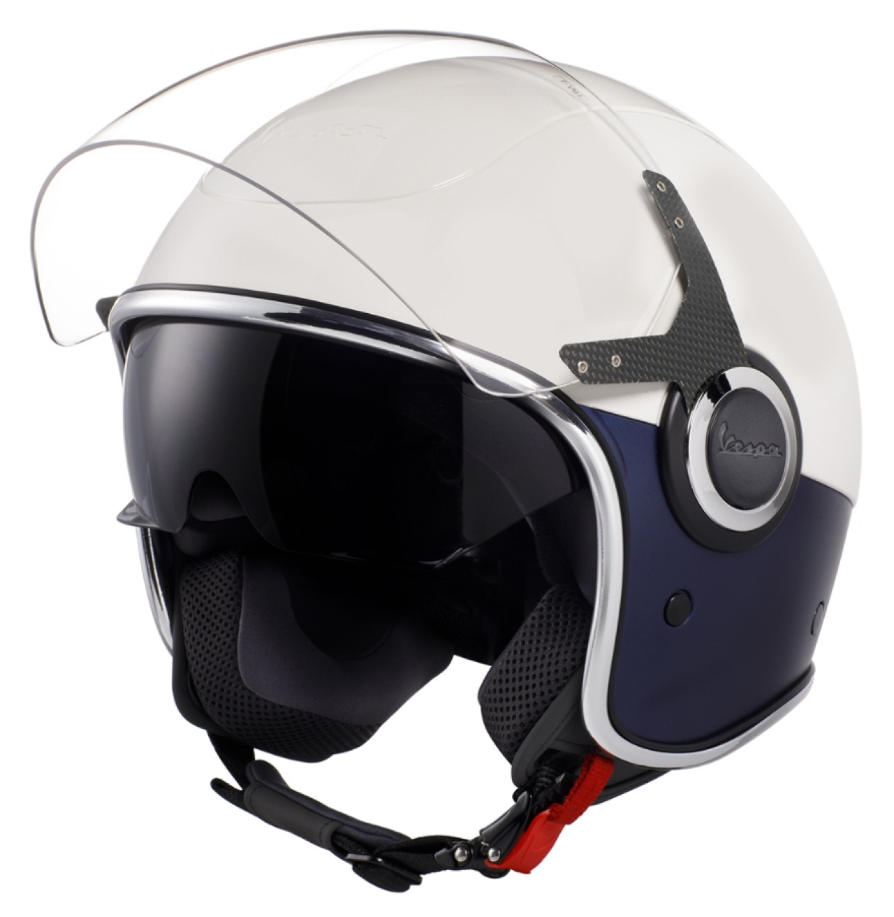 Casco Vespa VJ bianco / blu