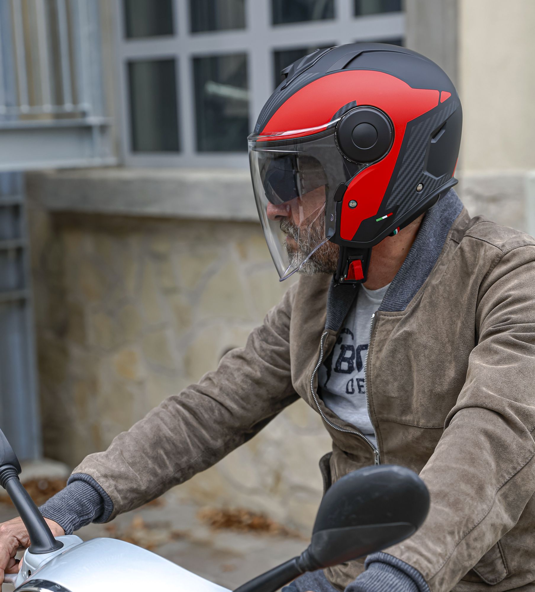 Caberg casco Soho Milano nero/rosso
