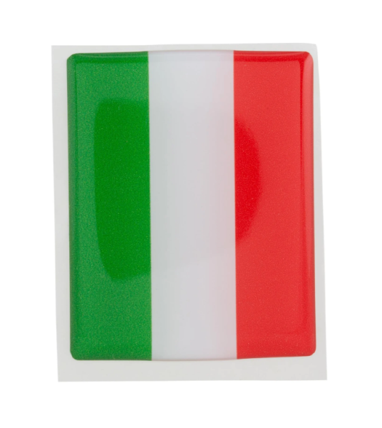 Emblema Vespa "Italia" a 4 angoli a cascata, rosso/verde/bianco
