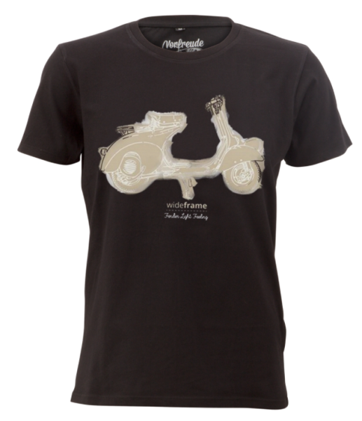 T-Shirt "Faro Basso Fender Light Feeling", nera stone washed