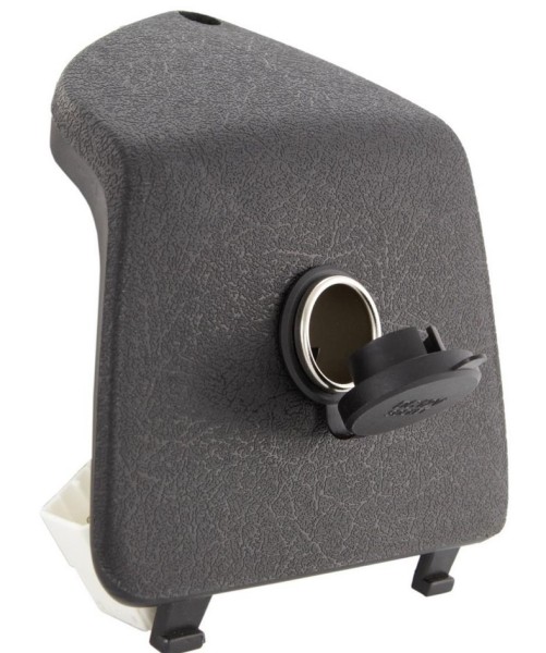 Copri vano bagagli sinistro con accendisigari 12V per Vespa GTS/​GTS Super/​GTV/​GT, nero