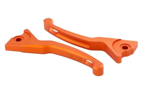 Set leve freno sportive Shorty per Vespa, destra e sinistra, arancio opaco