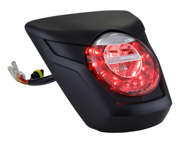 Fanale posteriore LED rosso per Vespa Primavera/​Sprint 50-150ccm, bordo - nero opaco