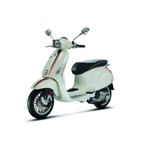 Set di decalcomanie originali Vespa Sprint sport nero/rosso