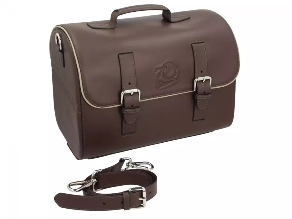 Borsa in pelle originale Vespa versione anni 70 - marrone