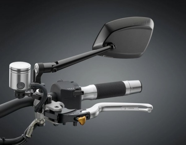 Specchio RIZOMA 4D sinistro per Vespa, anodizzato nero