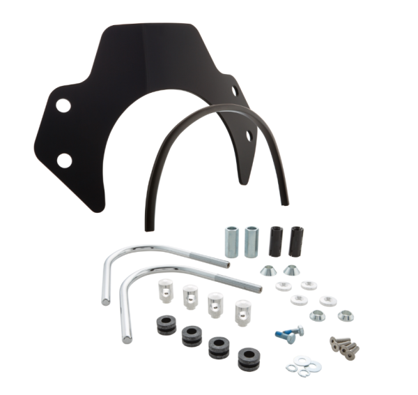 Paravento per Vespa GTS/GTS Super/GT/GT L 125-300cc, supporti argento, nero oscurato