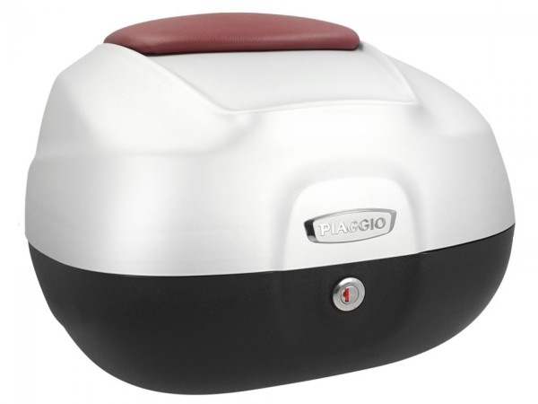 Baule da 37 litri con schienale per Piaggio Beverly 350 Sport Touring (17-20) - grigio opaco 760/B
