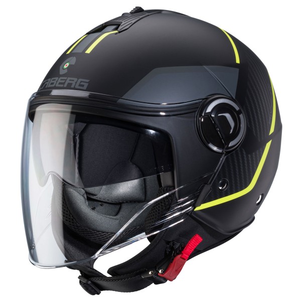Caberg casco Riviera V4 X Geo nero opaco/antracite giallo fluo