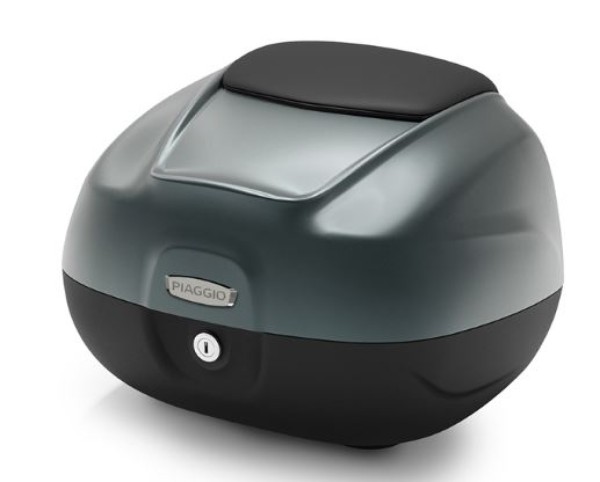 Baule da 37 litri con schienale per Piaggio MP3 HPE 530 Exclusive - grigio titanio 742/B